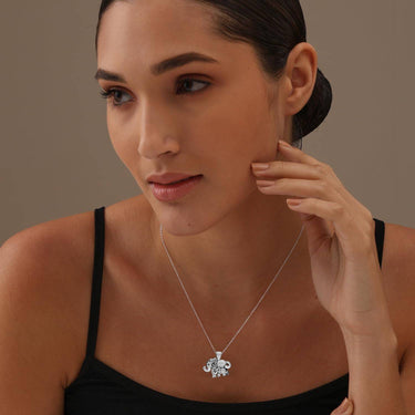 925 Sterling Silver Elephant Necklace